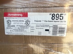 26 Cases- Armstrong 24″ x 48″ 5/8″ Fissured FIRE GUARD White Lay-In Ceiling Tile