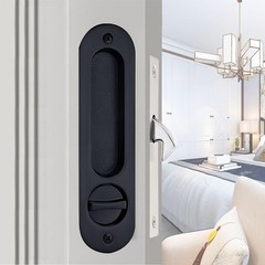 6.8″ Privacy Pocket Door Lock Hardware Sliding Door Lock with Key Pocket Door…