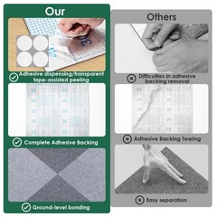 VallisCo 30pk 12″x12″ Self-Adhesive Carpet Tiles Anti-Slip Peel & Stick Floor