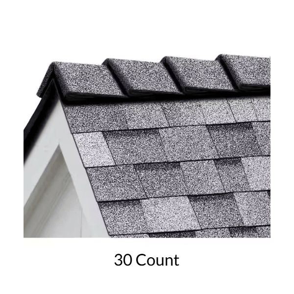 DecoRidge Hip & Ridge Roofing Shingles Gray 30 Pcs Bundle Covers 20 Lineal Feet