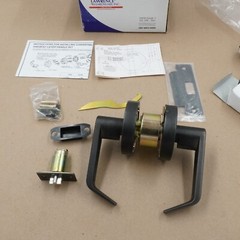 Lawrence LH5305L Commercial Lever Without Cylinder Dark Bronze 2-3/4 Backset