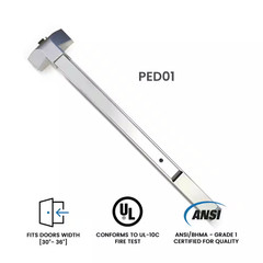 Panic Bar 33 In. Length, for Use with 30-36 In. Wide Doors