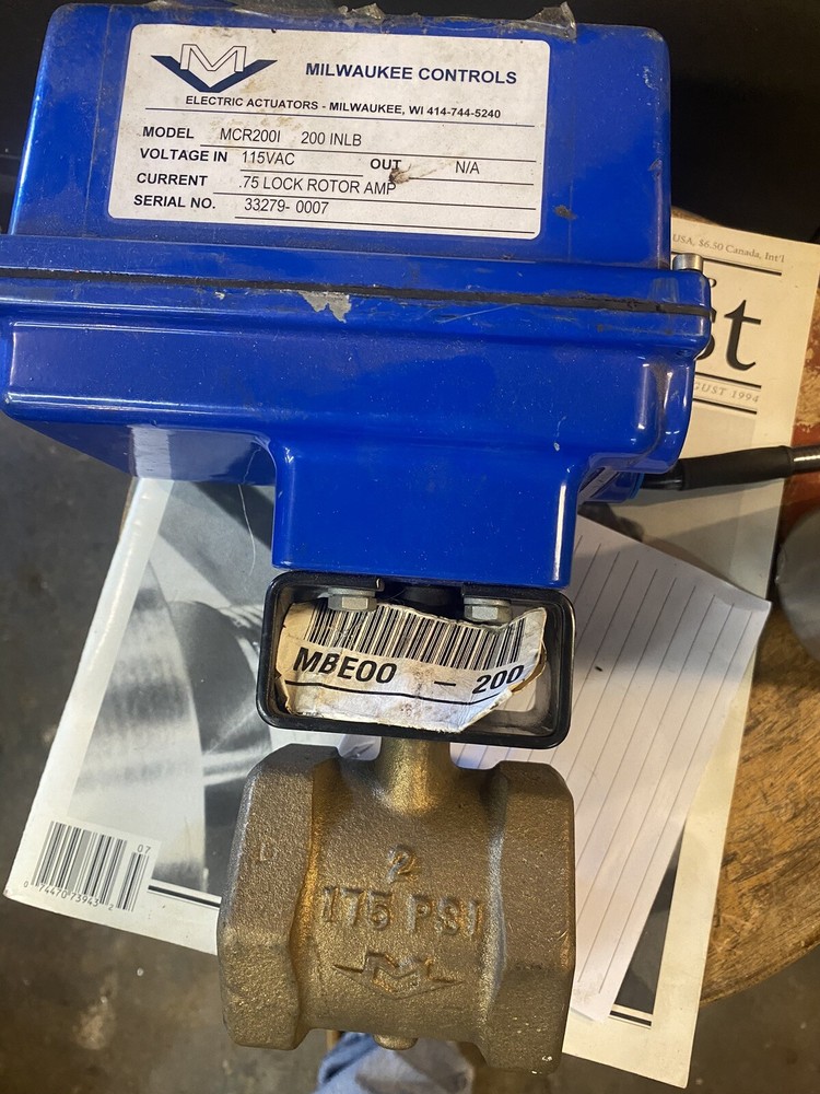 Milwaukee Controls 2” Electric Control Valve