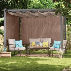 Coolaroo Outdoor Roller Shade with Wand – 95% UV Block Breathable Light Filte…