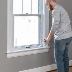 Indoor 10- Window Shrink Film Insulator Kit, 62-Inch x 420-Inch- Clear