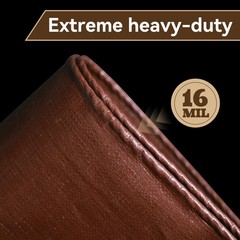 Tarp 10x20ft Heavy Duty Waterproof 16 Mil Tarps,UV-Resistant,Tear-Proof,Black…