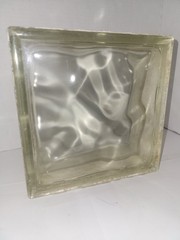 Corning Decora Glass Block 7.75X7.76X3 7/8″ RETIRED Wavy Brick USA