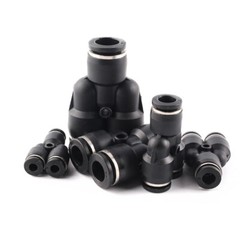 Plastic Y-type Tee Air Push in Fitting 3-Way Quick Pneumatic Connector Equal Ø