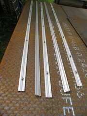 93″ long Aluminum Dual-Slot Slider Base for Sliding Doors (ITEM Inc)