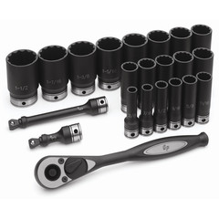 Grey Pneumatic 82222D Grey Pneumatic 1/2″ Dr. 22pc Fractional Deep Duo-Socket Se