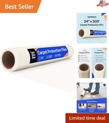 24″ x 200′ Temporary Carpet Protector Film – Easy Unwind, Clean Removal