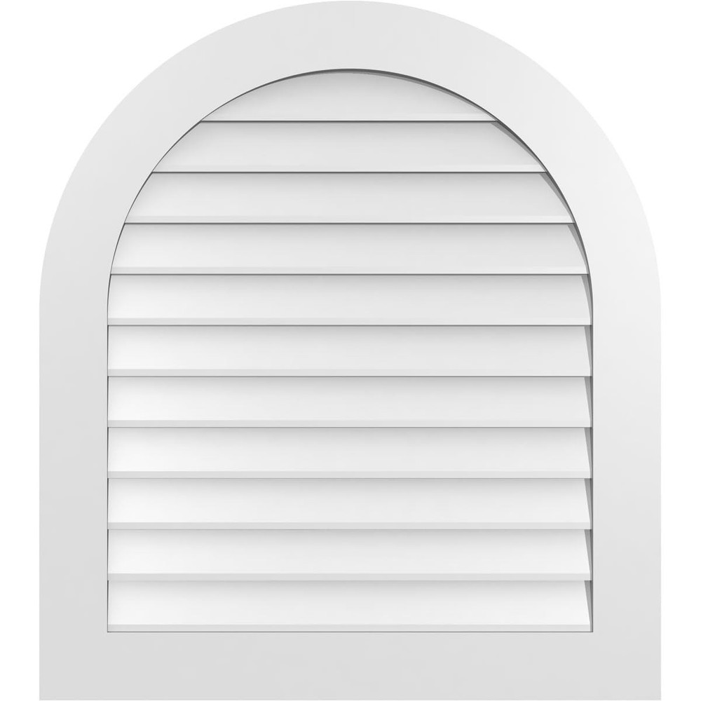 Ekena Millwork GVPRT32X3601SN Round Top 32″W x 36″H, Factory Primed White