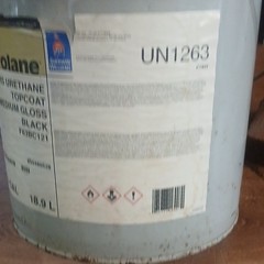 5-gallon pail of Sherwin-Williams Polane S Urethane Topcoat in Black