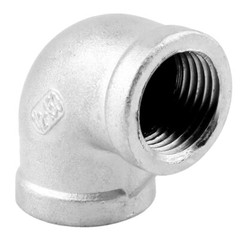 Stainless Steel Female 90° Elbow Pipe Fitting NPT 3/8 1/2 3/4 1 1-1/4 1-1/2 N989