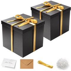 Mefleet 2 Pack Large Gift Box with Lid for Presents 12x12x12 Inches Extra Big…