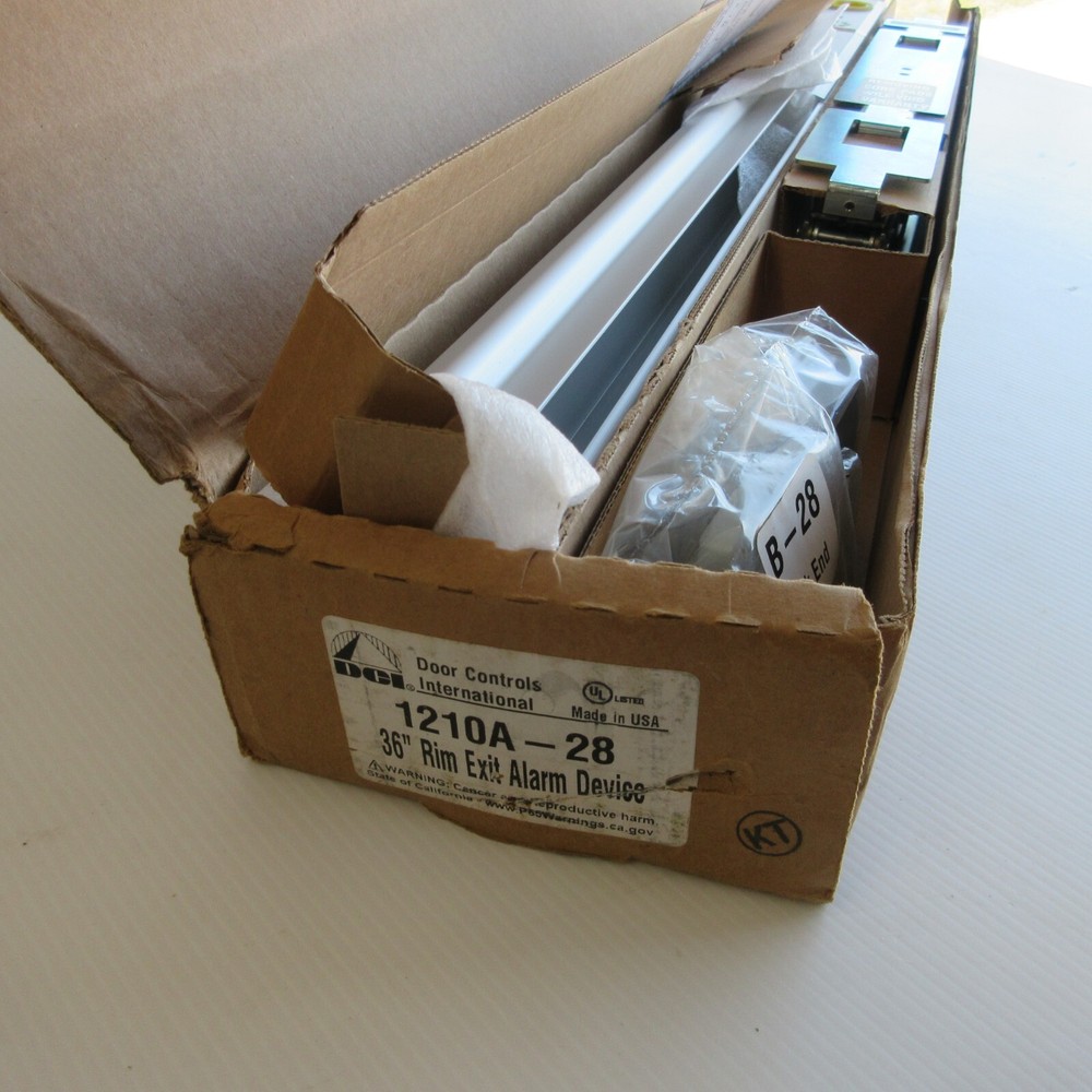 Door Controls International DCI 1210A US28 Rim Exit Alarm Device 36″ Silver