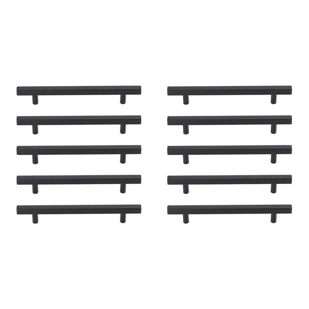 Elegant Decor Dior Zinc Alloy Bar Pull Multipack in Black (Set of 10)