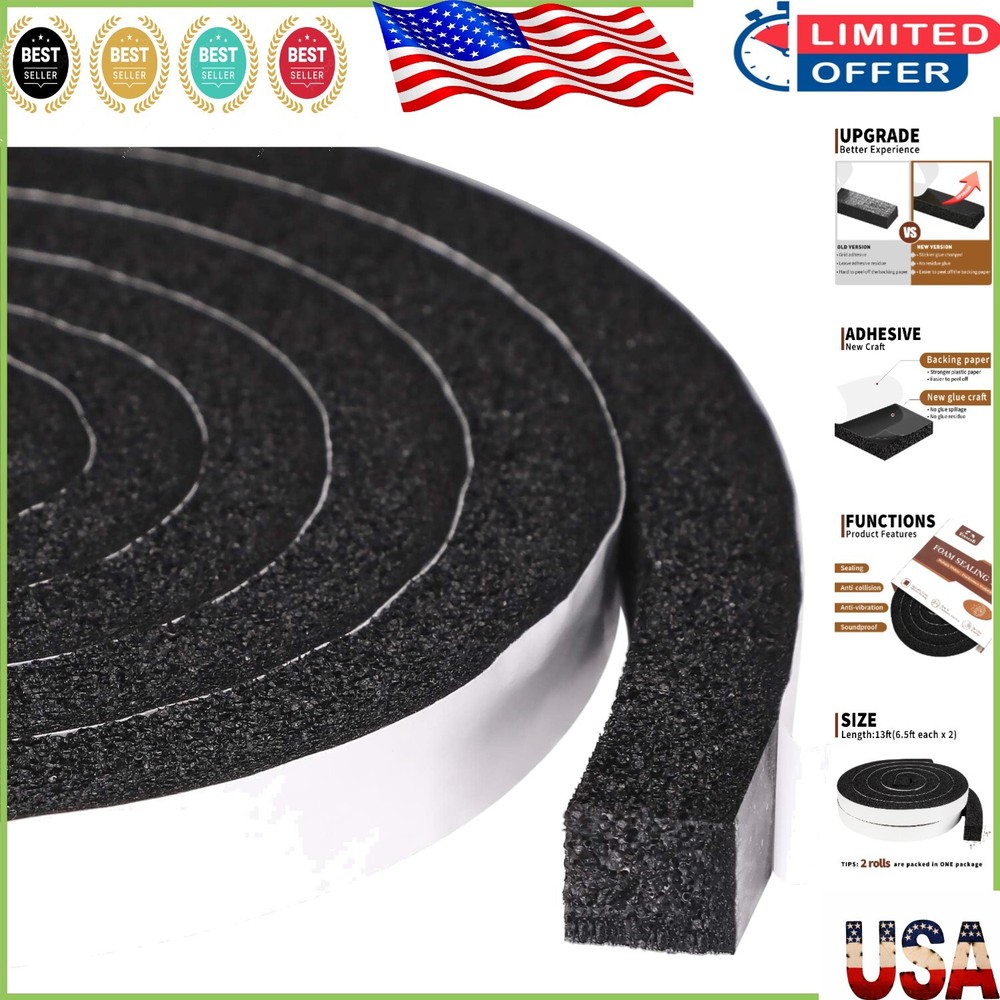 Adjustable Foam Seal Tape – Durable Insulation for Windows, AC & Automotive Uses