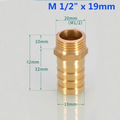 1/2″ ~ 2″ Stecker Adapter Stachelverbinder Rohrschlauch Düse Beschläge Messing