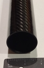 Black Gloss Carbon Fiber Tube/Pipe 48mm(1-7/8″), 45mm (1-3/4″), 1.5mm(1/16″)wall