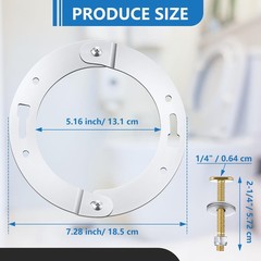 Ceoighe 2 Piece Toilet Flange Repair Kit, mainly silver