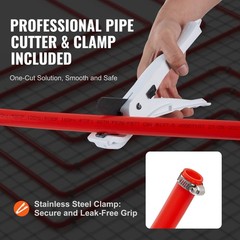VEVOR PEX-B Pipe 3/4 Inch x 100 Feet, Non-Oxygen Barrier Flexible 100ft, Red