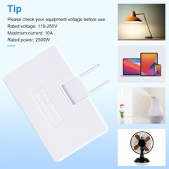 3 Pack AC Flat Wall Outlet Extender Plug Adapter Outlet, 3 Piece, White
