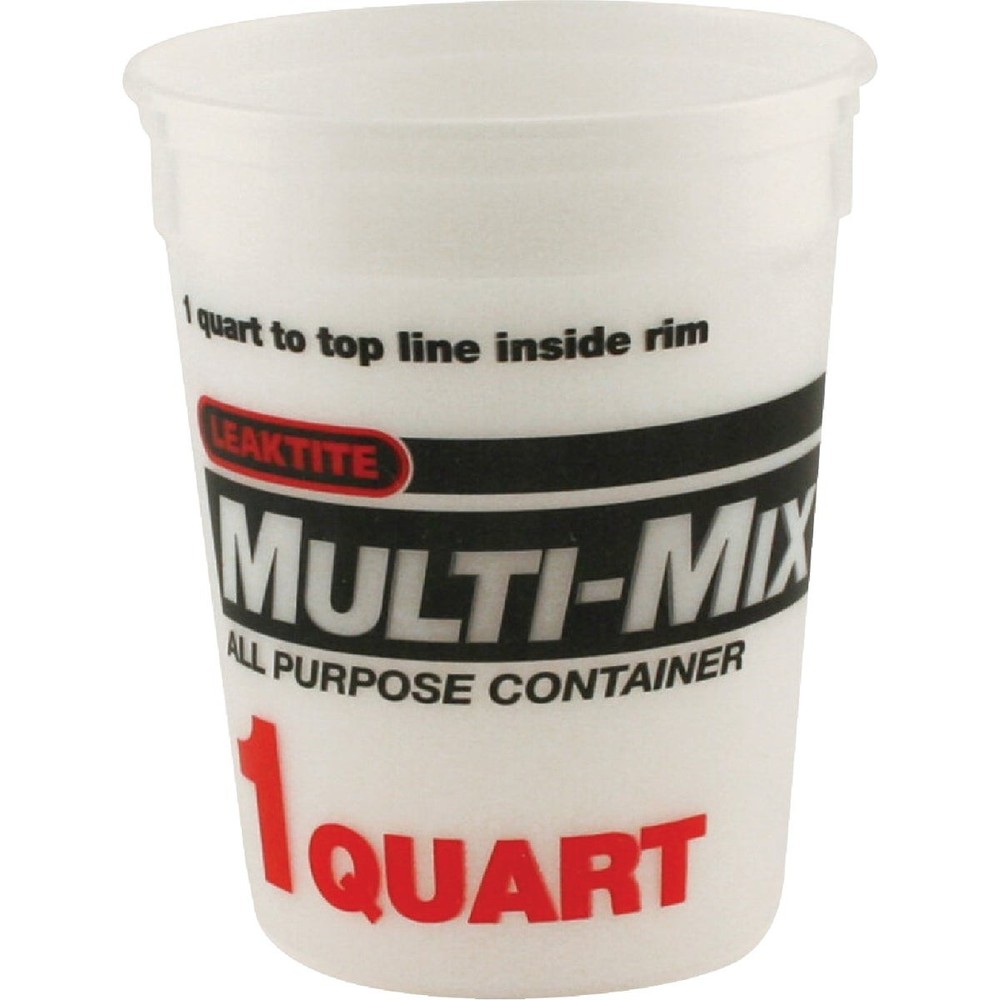 Leaktite 1 Qt. Semi-Transparent Multi-Mix All Purpose Mixing And Storage