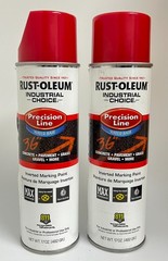 2 PACK – Rust-Oleum – 203038 – Precision Line Marking Paint, 17 Oz, Safety Red