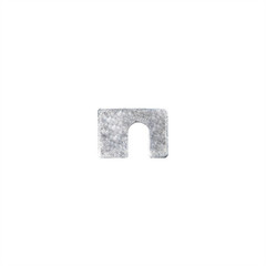 AVC.2453 AUVECO 2453 Shim, 1/8 in THK x 1/2 in Slot x 1-3/4 x 1-1/4 in, Zinc