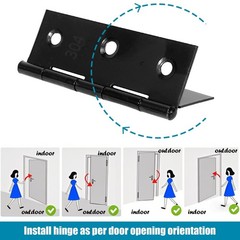 Black Door Hinges 3 Inch – 12 Pack Interior Hinges for Furniture, Wooden B