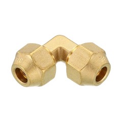 3/8″ x 3/8″ Brass Fitting, Flare 90 Degree Elbow Tube Fitting with Nut