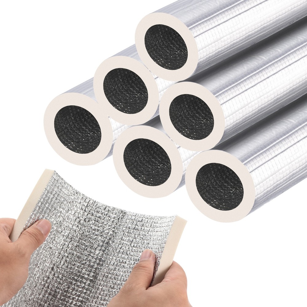 6pcs Pipe Insulation Foam Tube Self Adhesive Freeze Protection Wrap 40×5.2×8.2mm