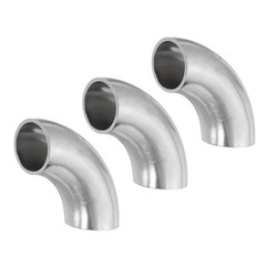 3 Pcs 3/4 Inch OD 304 Stainless Steel Butt 90 Degree Elbow Pipe Fitting