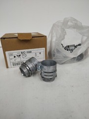Box of 9 – 1” NEER Straight Squeeze Connectors Die Cast Squeeze type SC-100