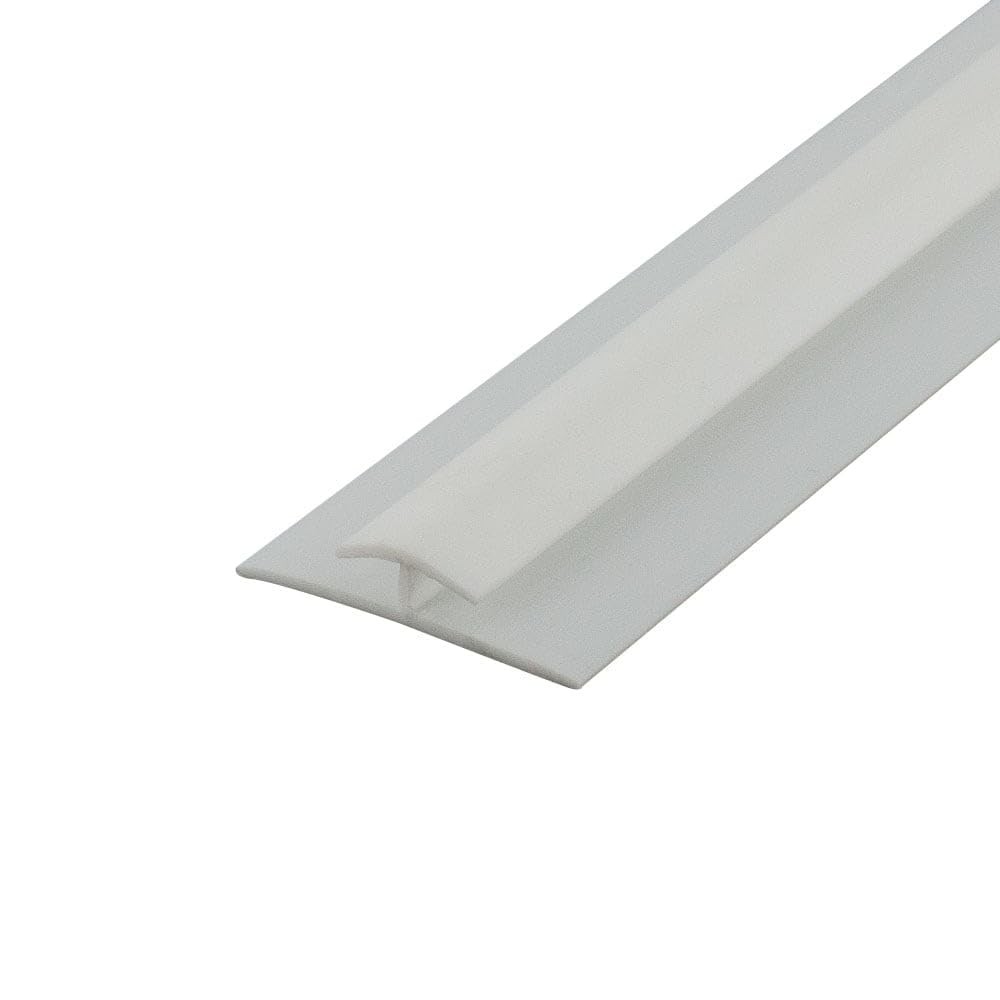 Outwater Plastic H Channel Fits Material 1/8 46” Lengths – Pack of 2, White