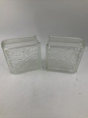 Icescapes Endblocks 7.75 x 7.75 x 3.75 Privacy Security Set of 2
