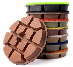3″ Metal Bond Floor Grinding Puck 3+24 Resin Polishing Pad stone concrete marble