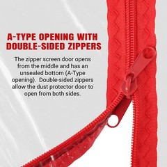 4 Ft X 7 Ft Plastic Zipper Door Dust Protector – Heavy-duty Plastic Sheeting