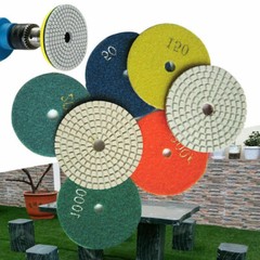 Diamond Polishing Pads 5 Inch Dry Wet for Granite Concrete Marble Grits 30-10000