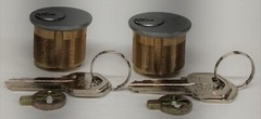LOT OF 2 MORTISE CYLINDER 1″ KW1 DC ……………………5F