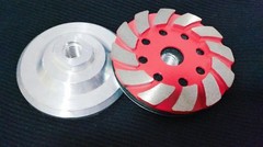 7 PCS 4″ Diamond Aluminum Based Turbo Grinding cup concrete stone terrazzo floor