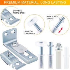 Bifold Door Hardware Repair Kit 2 Set, Includes Top and Bottom Brackets, Pivo…