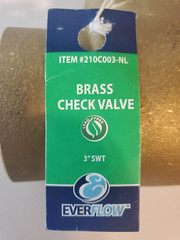 3″ Brass Swing Check Valve Hard Seat Sweat x Sweat Solder Fitting 200 Psi WOG