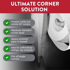 STRAIT-FLEX P90-100 2-1/6IN X 100FT PERFECT-90 FLEXIBLE CORNER TRIM CASE * NEW