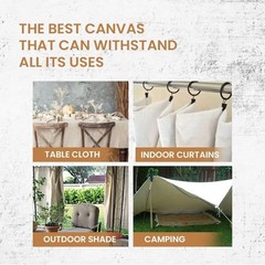 CH Canvas Drop Cloth 4x15ft Pack of 4 Thick Canvas Painter’s Tarp Floor Furnitur