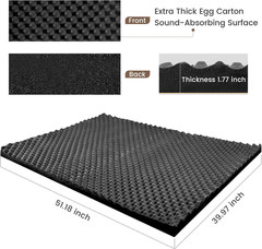Self-Adhesive Thickened Sound Insulation Egg Crate Foam 13.99 Sqft X 1.77In Thic