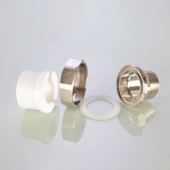 White PPR Pipe Fitting+Copper Nickel Plated Straight Reducing Pipe ID 20mm-90mm