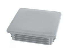 10x Square Tube Lamellar Plug 100×100 mm Quadrat Grey End Caps Plastic