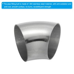 1-1/4″ OD 304 Stainless Steel Butt, 2Pack 45 Degree Fitting for Stair Handrail